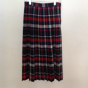 Vintage Pleated Skirt With Stitched Down Pleats